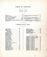 Table of contents, Harrison County 1917